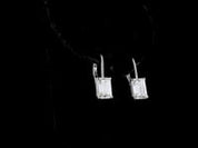 4.2 Carat Lab Emerald Cut Diamond Hanging Earring