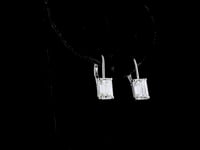 4.2 Carat Lab Emerald Cut Diamond Hanging Earring
