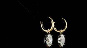 4 Carat Lab Oval Shape Diamond Hanging Earring
