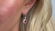 Ruby and Diamond Drop Earrings