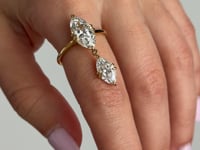 Large Celestia Diamond Drop Ring