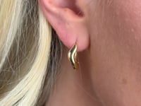 Isla Yellow Gold Wave Earrings
