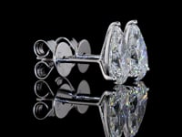 2.18 Carat Pear Lab Grown Diamond Stud Earrings