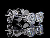 1 Carat Lab Grown Round Diamond Stud Earrings