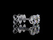 2 Carat Lab Grown Round Diamond Stud Earrings