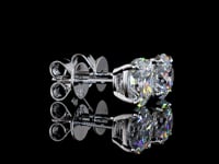 2.5 Carat Lab Grown Round Diamond Stud Earrings