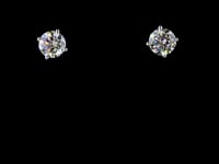6.5 Carat Lab Grown Round Diamond Stud Earrings