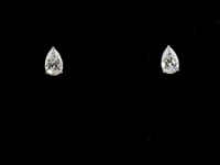 2.5 Carat Lab Grown Pear Diamond Stud Earrings