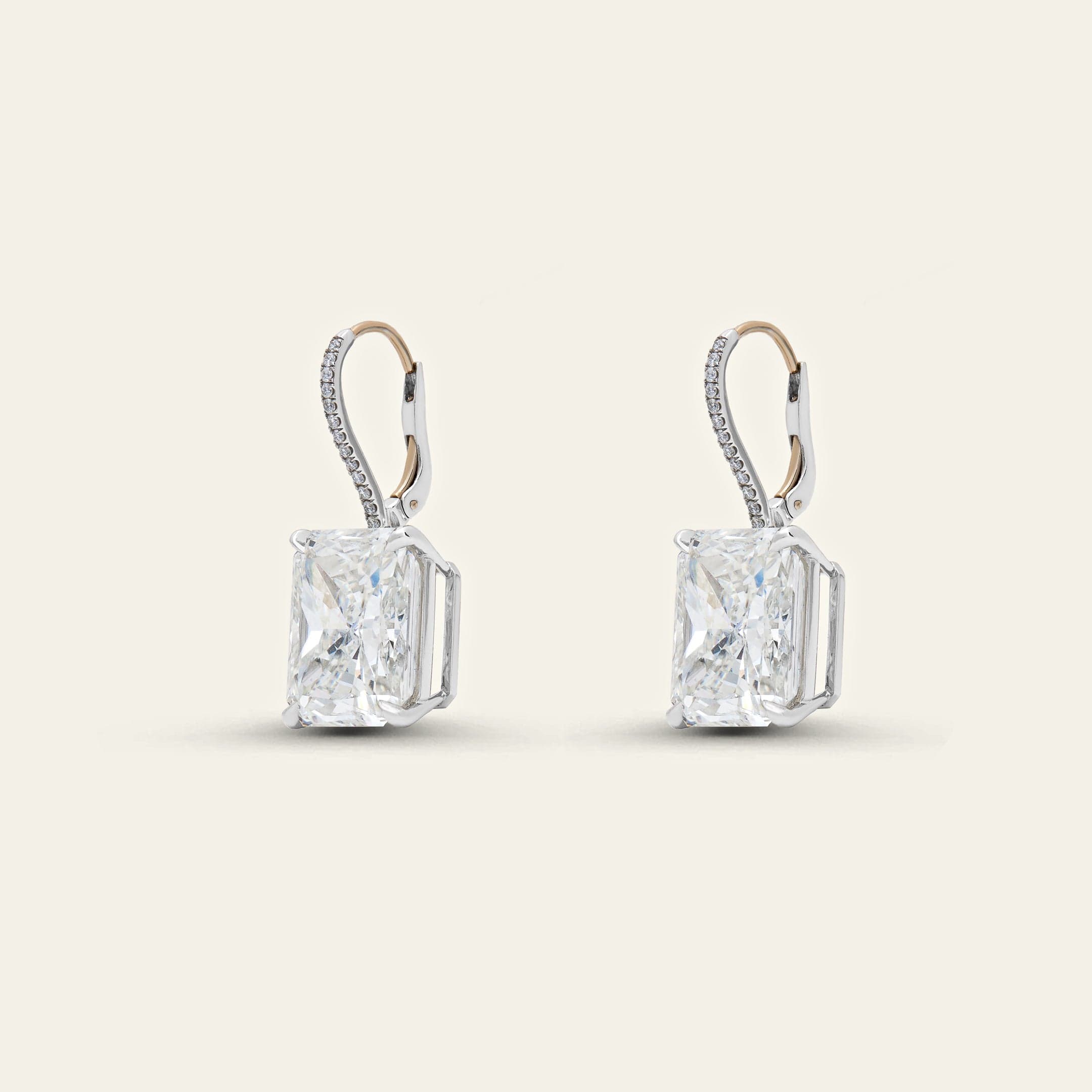 Radiant-Cut Diamond Earrings