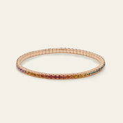 Rainbow Sapphire Stretchy Tennis Bracelet