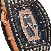 Richard Mille RM 037 'Ladies' Rose Gold Carbon TPT Diamond Set Skeleton Dial