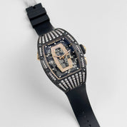 Richard Mille RM 037 'Ladies' Rose Gold Carbon TPT Diamond Set Skeleton Dial