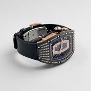 Richard Mille RM 037 'Ladies' Rose Gold Carbon TPT Diamond Set Skeleton Dial