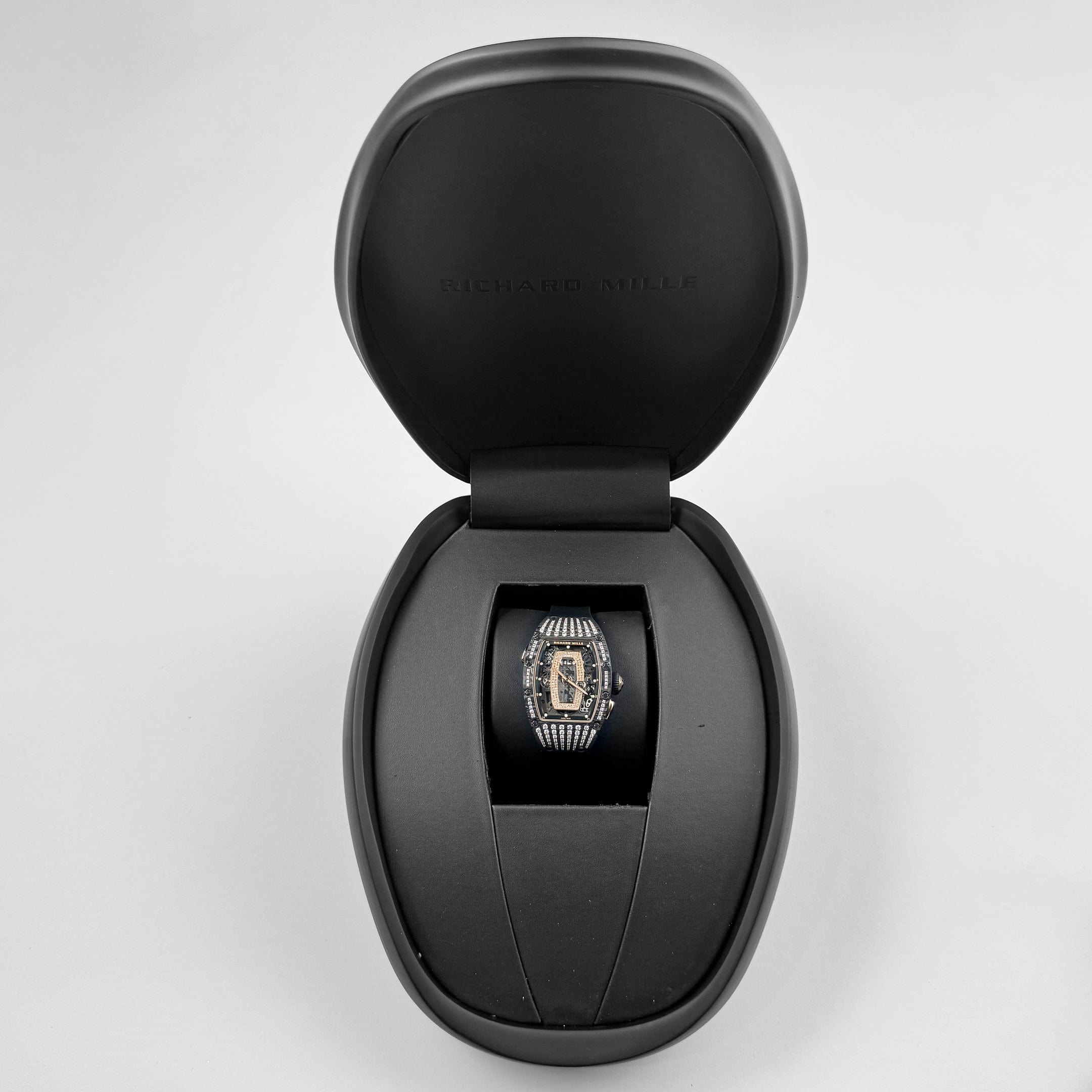Richard Mille RM 037 'Ladies' Rose Gold Carbon TPT Diamond Set Skeleton Dial