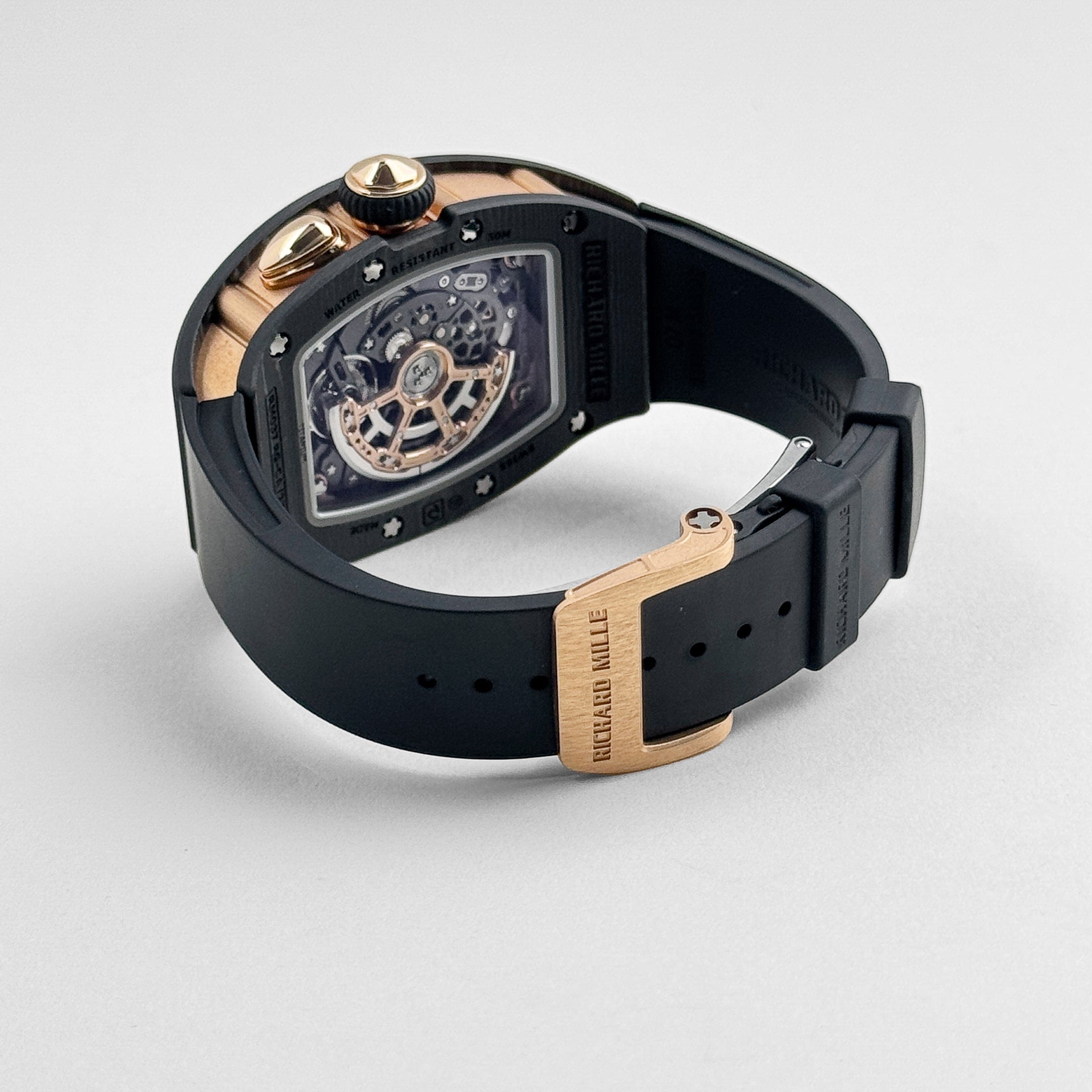 Richard Mille RM 037 'Ladies' Rose Gold Carbon TPT Diamond Set Skeleton Dial