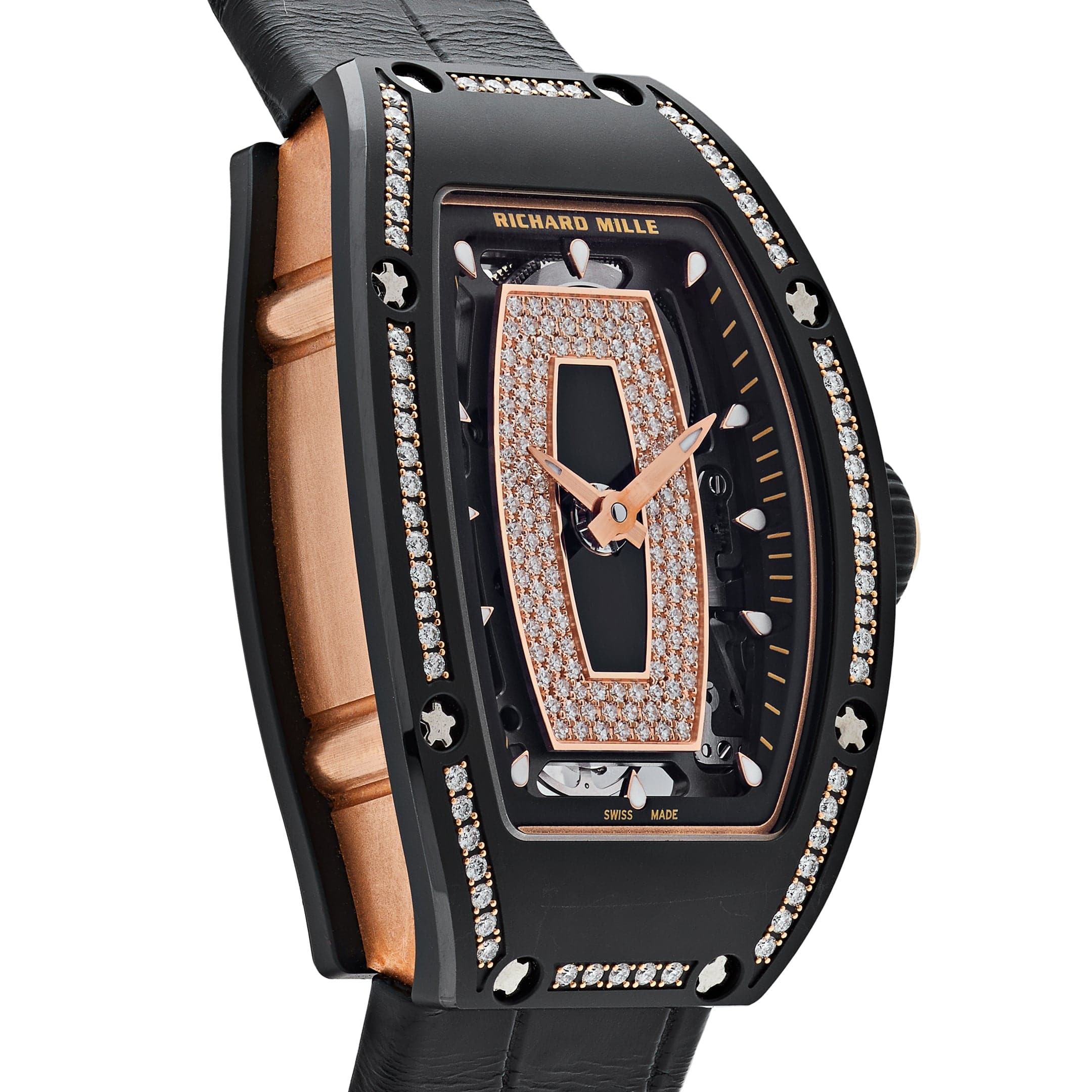 Richard Mille RM 07-01 'Ladies'  Black Ceramic Black Lips Diamond Bezel