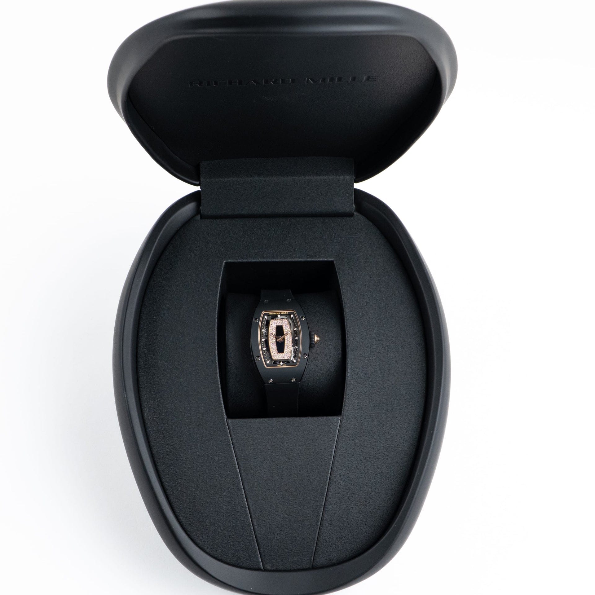 Richard Mille RM 07-01 'Ladies' Black Ceramic Rose Gold Diamond-Set Skeleton Dial