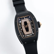 Richard Mille RM 07-01 'Ladies' Black Ceramic Rose Gold Diamond-Set Skeleton Dial (2020)