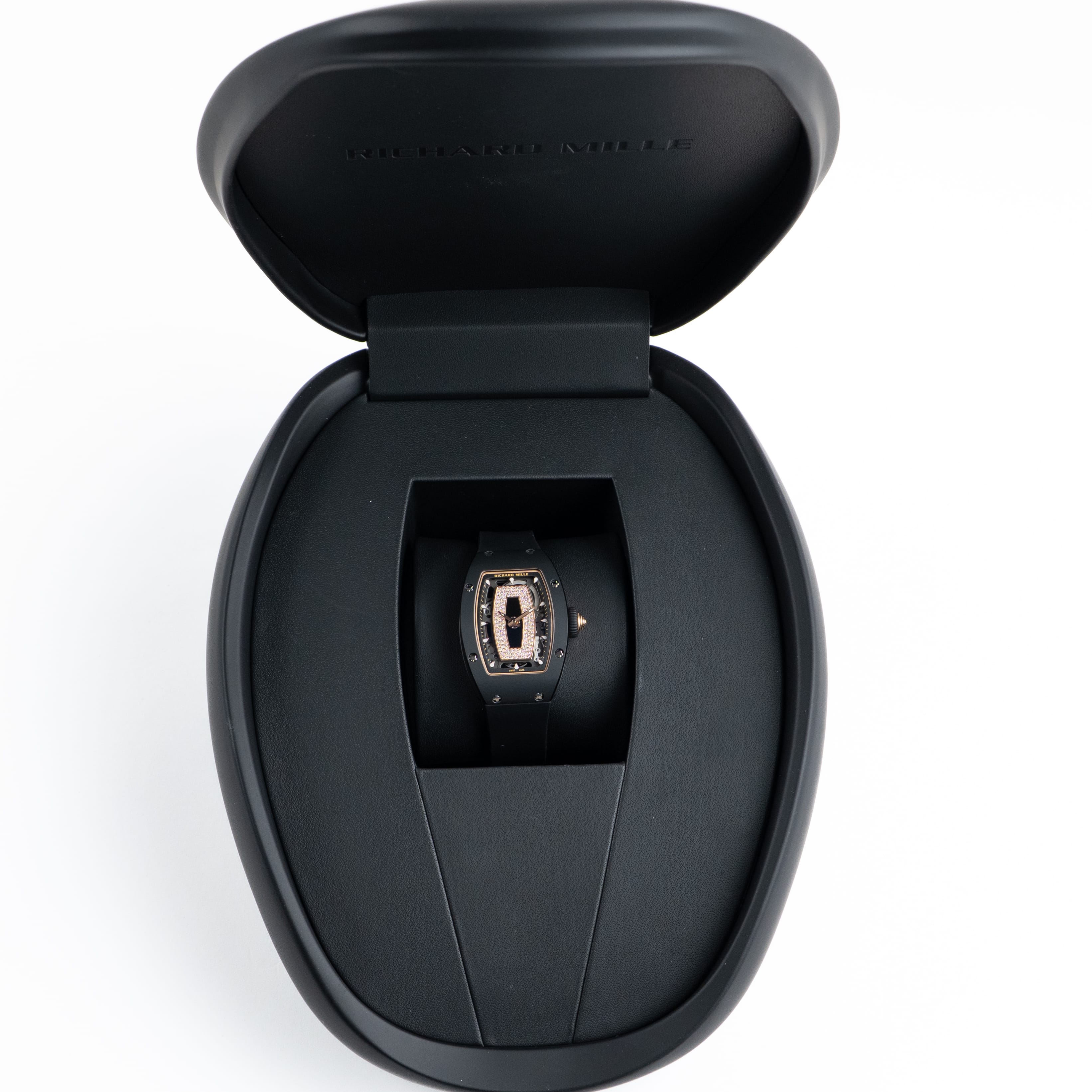 Richard Mille RM 07-01 'Ladies' Black Ceramic Rose Gold Diamond-Set Skeleton Dial (2020)