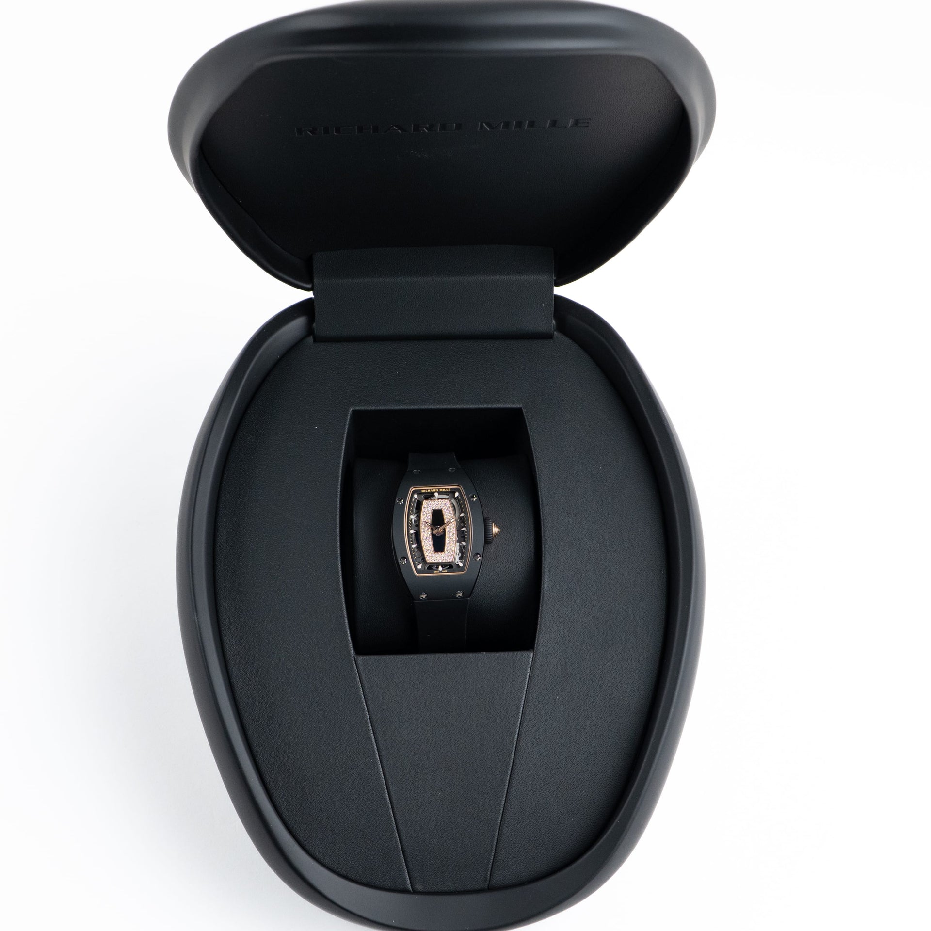 Richard Mille RM 07-01 'Ladies' Black Ceramic Rose Gold Diamond-Set Skeleton Dial