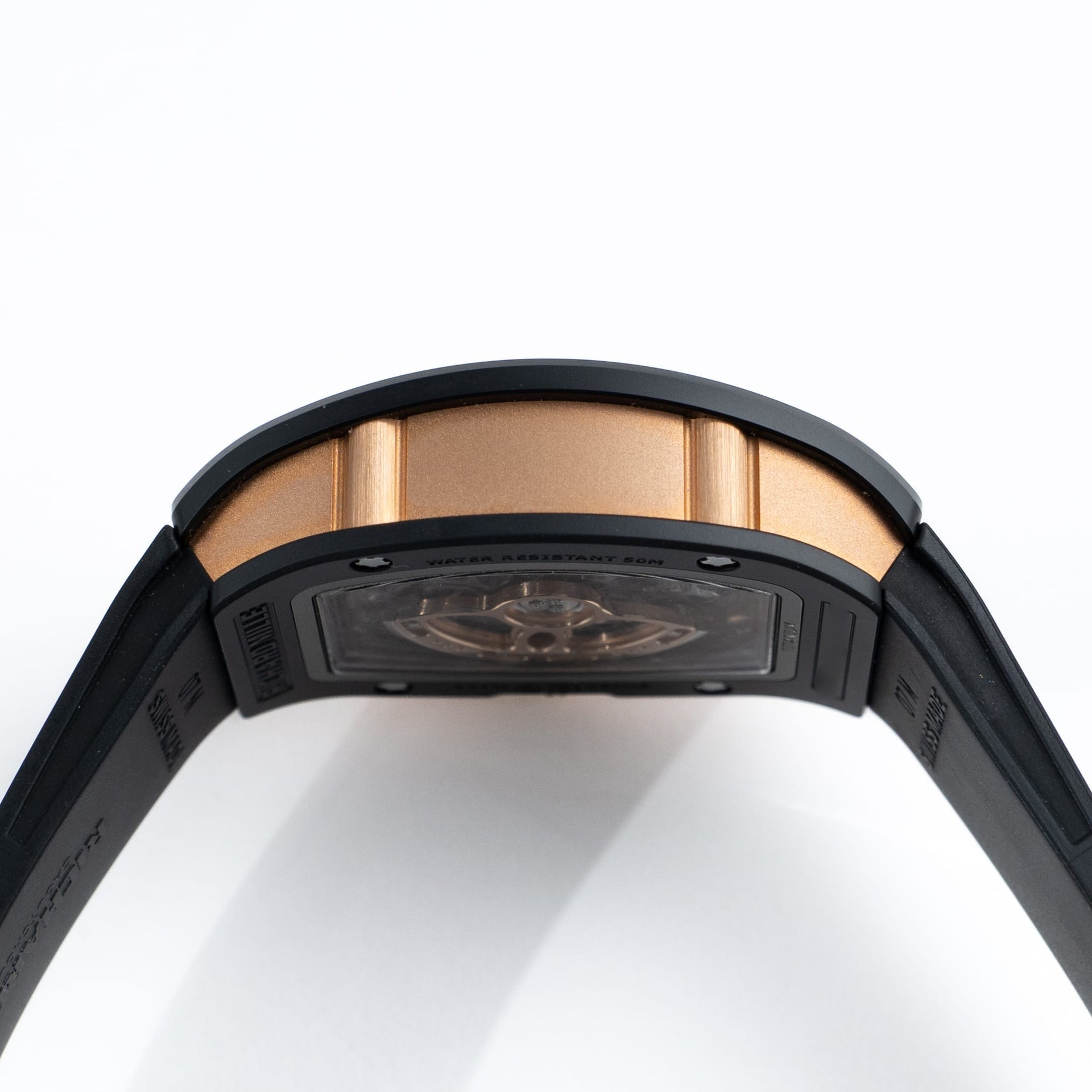 Richard Mille RM 07-01 'Ladies' Black Ceramic Rose Gold Diamond-Set Skeleton Dial