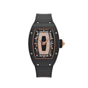Richard Mille RM 07-01 'Ladies' Black Ceramic Rose Gold Diamond-Set Skeleton Dial