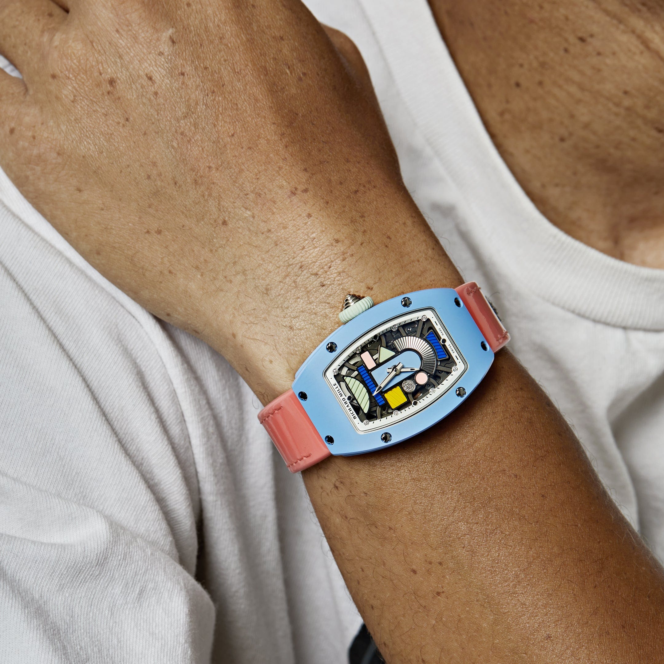 Richard Mille RM 07-01 'Ladies' Coloured Ceramics Powder Blue Ceramic Limited Edition