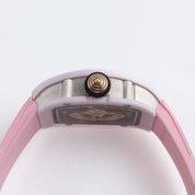 Richard Mille RM 07-01 'Ladies' Pink Ceramic White Gold Rose Gold Diamond-Set Skeleton Dial