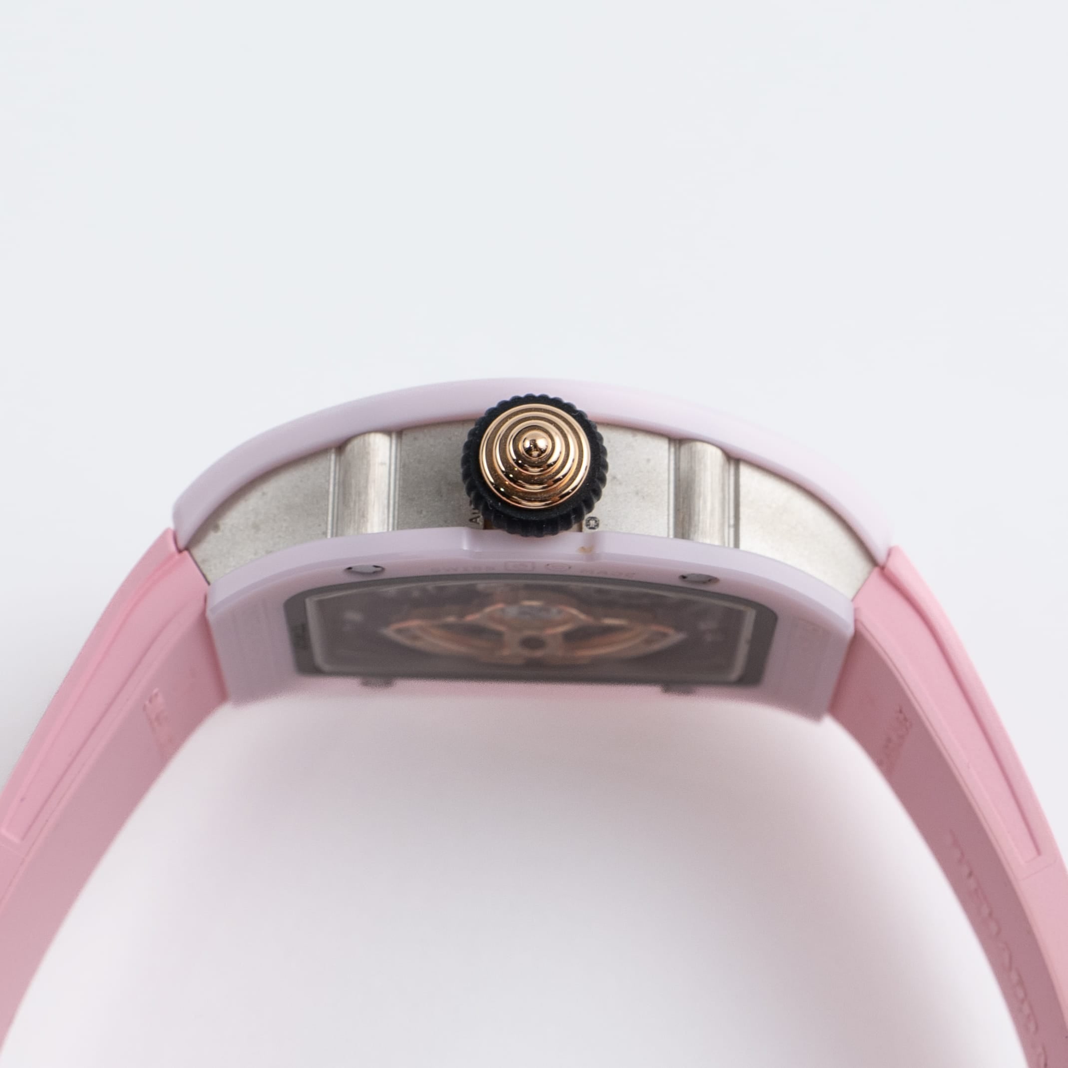 Richard Mille RM 07-01 'Ladies' Pink Ceramic White Gold Rose Gold Diamond-Set Skeleton Dial