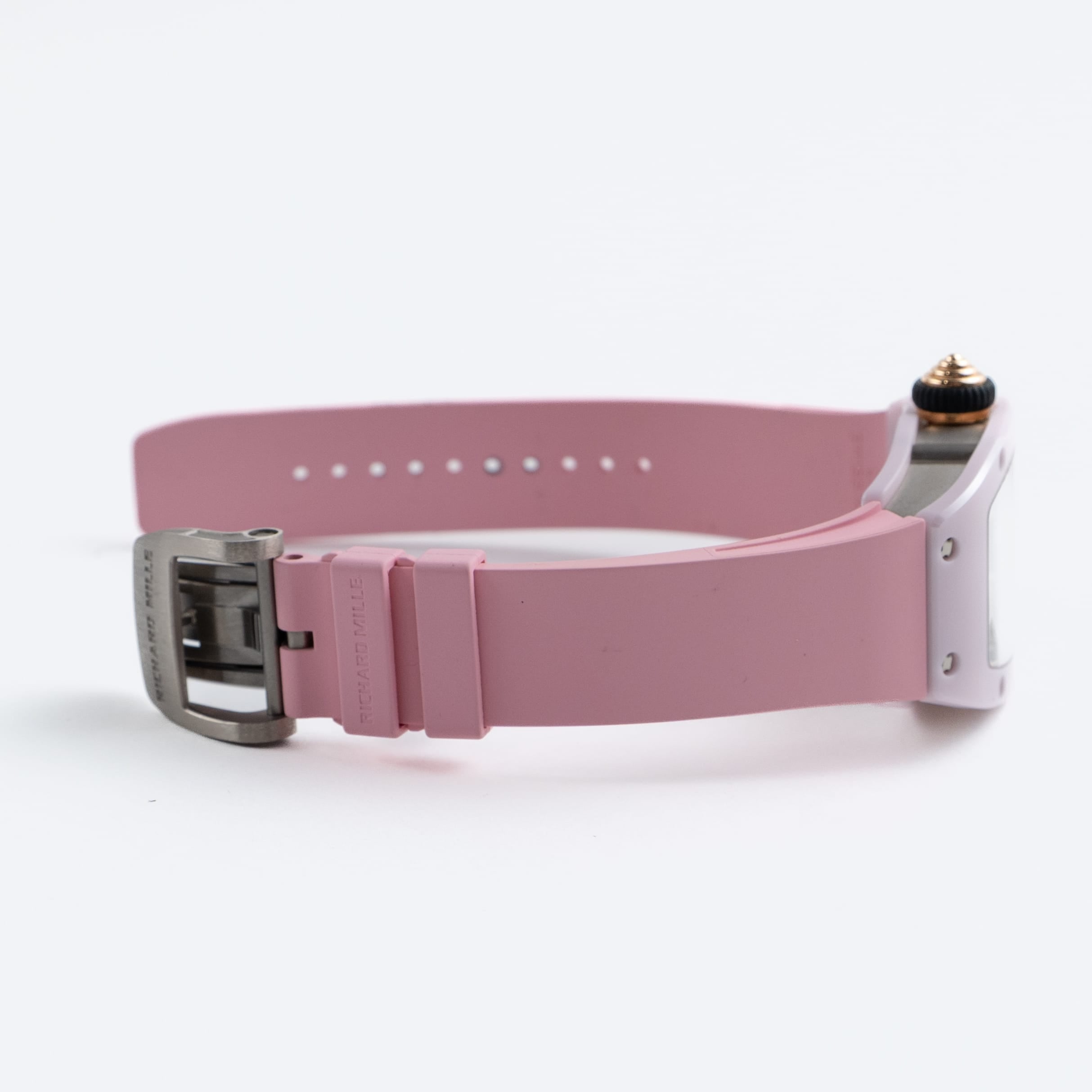 Richard Mille RM 07-01 'Ladies' Pink Ceramic White Gold Rose Gold Diamond-Set Skeleton Dial
