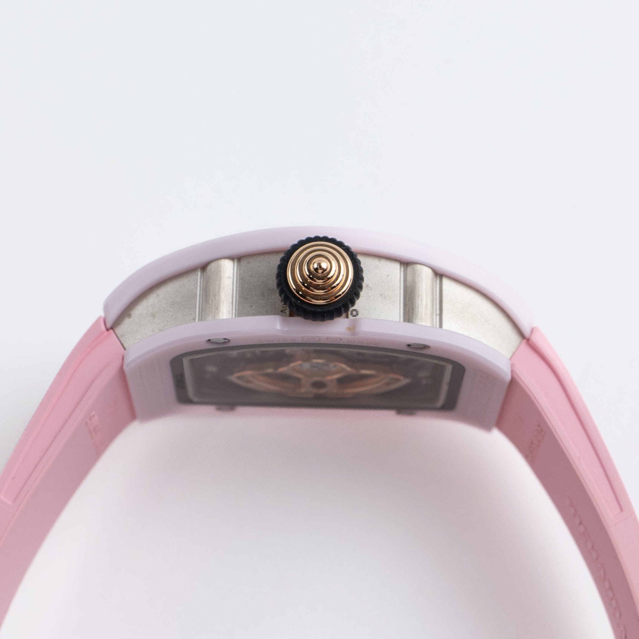 Richard Mille RM 07-01 'Ladies' Pink Ceramic White Gold Rose Gold Diamond-Set Skeleton Dial