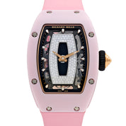 Richard Mille RM 07-01 'Ladies' Pink Ceramic White Gold Rose Gold Diamond-Set Skeleton Dial