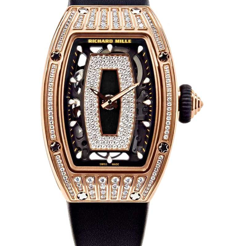 Richard Mille RM 07-01 Rose Gold Diamond Set Onyx Dial