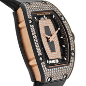 Luxury Watch Richard Mille Rose Gold Carbon TPT Diamond Set RM07-01 Wrist Aficionado