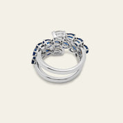 Sapphire and Diamond Twist Ring