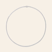 Riviera 5 Carat Three Prong Graduating Diamond Tennis Necklace