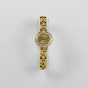 Rolex Cellini 2435 'Ladies' Yellow Gold Champagne Diamond Dial Diamond Bezel