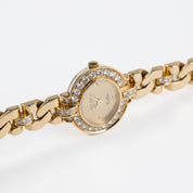 Rolex Cellini 2435 'Ladies' Yellow Gold Champagne Diamond Dial Diamond Bezel
