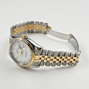 Rolex Datejust 116233 Yellow Gold Stainless Steel White Roman Dial Jubilee