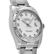 Rolex Datejust 116234  Stainless Steel and  White Gold White Dial (2018)