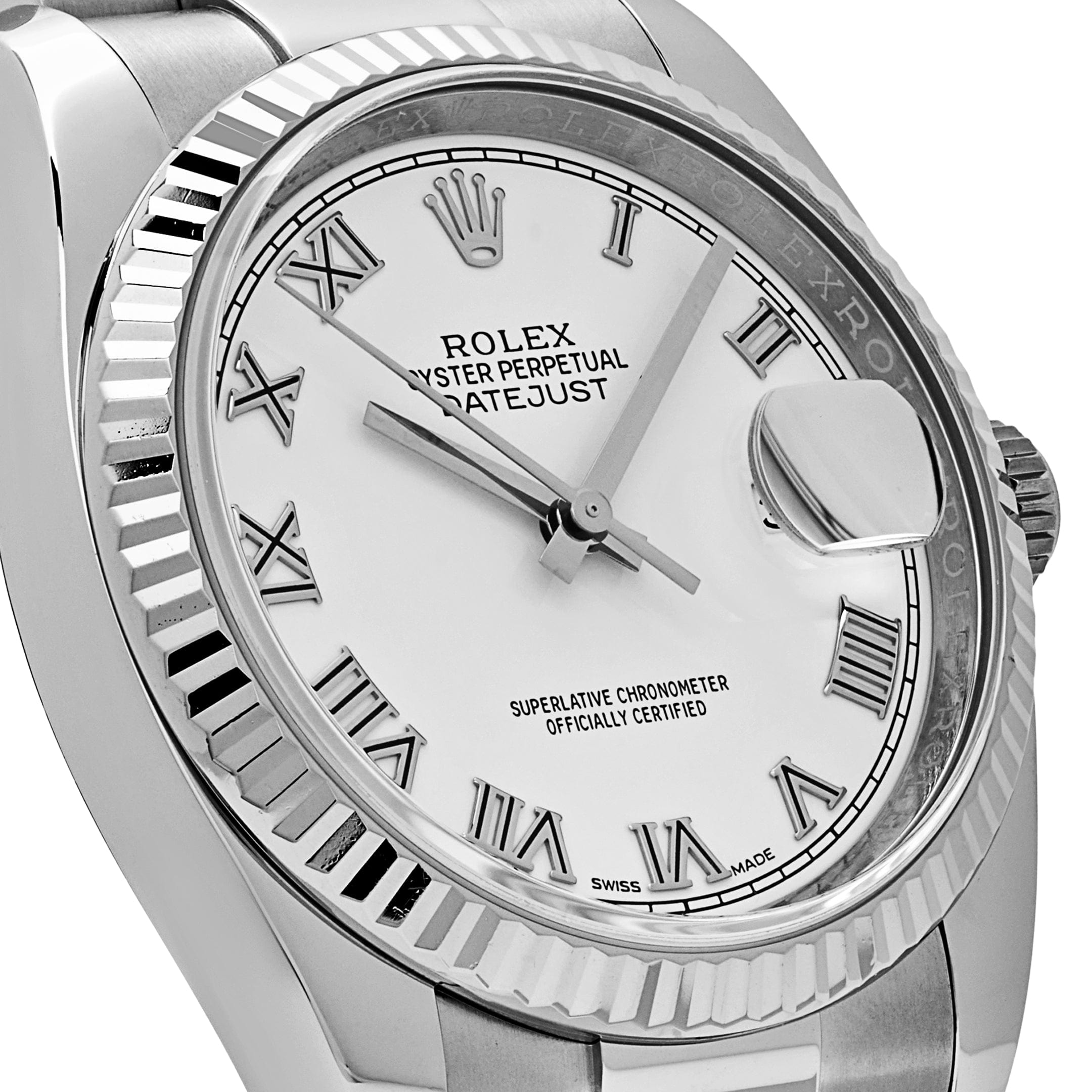 Rolex Datejust 116234  Stainless Steel and  White Gold White Dial (2018)