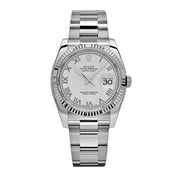 Rolex Datejust 116234  Stainless Steel and  White Gold White Dial (2018)