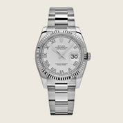 Rolex Datejust 116234  Stainless Steel and  White Gold White Dial (2018)