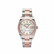Rolex Datejust 126231 Rose Gold Stainless Steel Mother of Pearl Diamond Dial