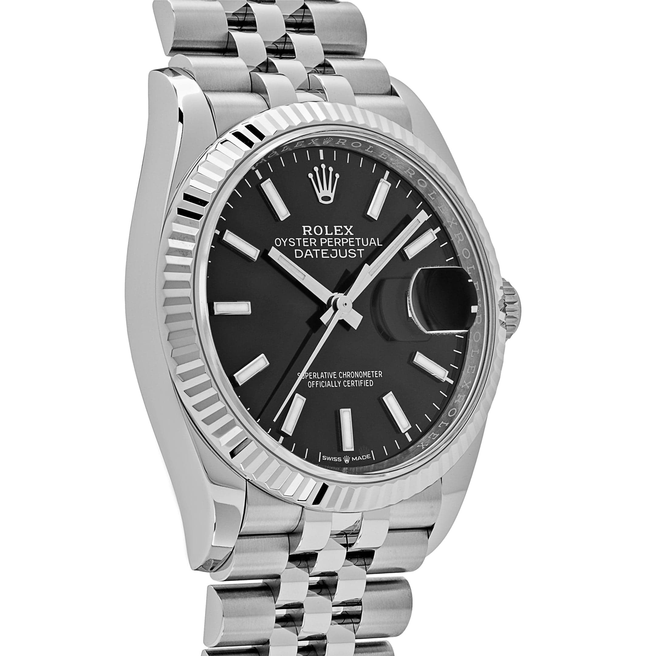 Rolex Datejust 126234 White Gold Stainless Steel Black Dial Jubilee (2022)