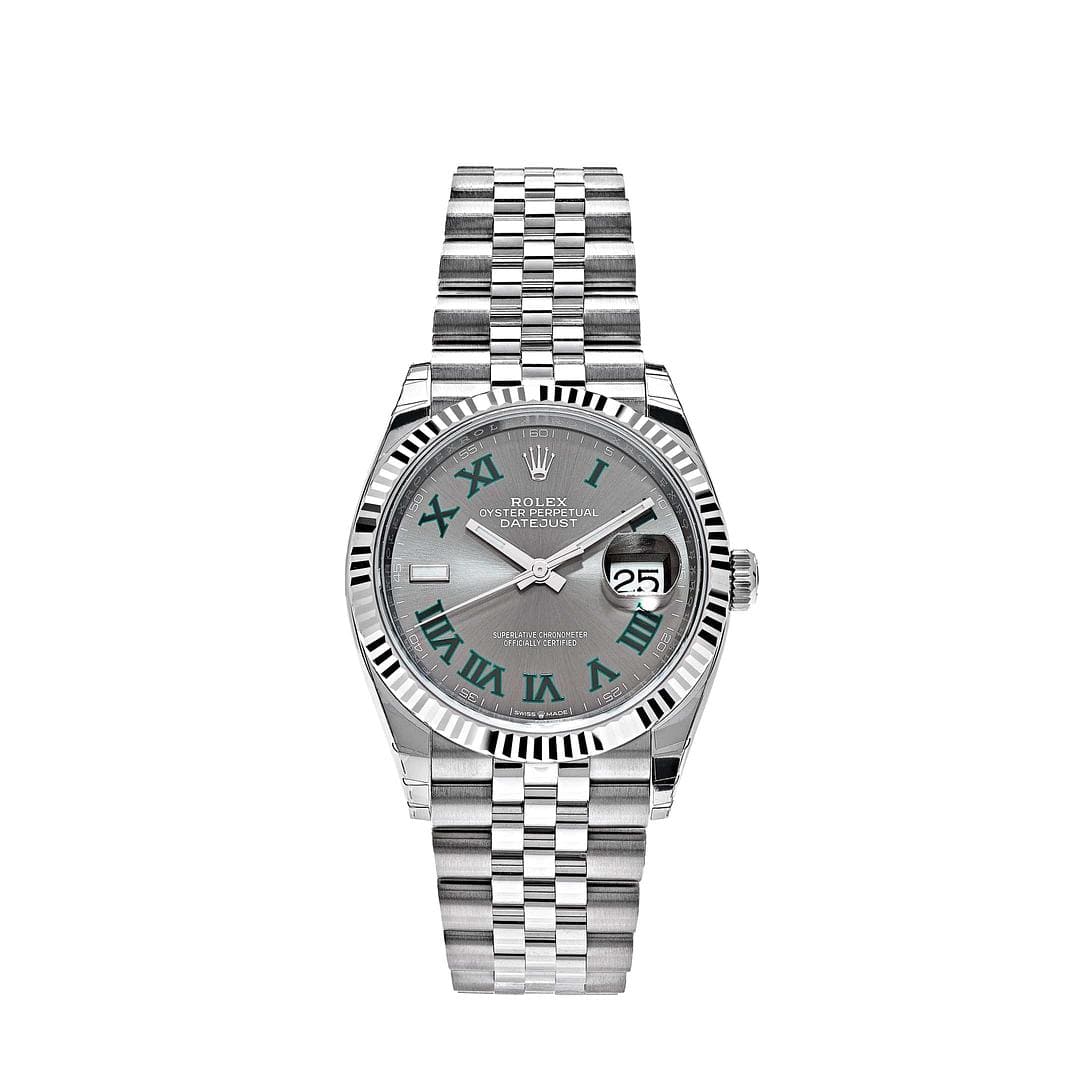 Rolex Datejust 126234 White Gold Stainless Steel Slate 'Wimbledon' Dial Jubilee (2022)