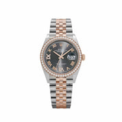 Rolex Datejust 126281RBR Rose Gold Stainless Steel Slate Diamond Dial Diamond Bezel (2023)