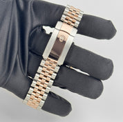 Rolex Datejust 126281RBR Rose Gold Stainless Steel Slate Diamond Dial Diamond Bezel (2023)