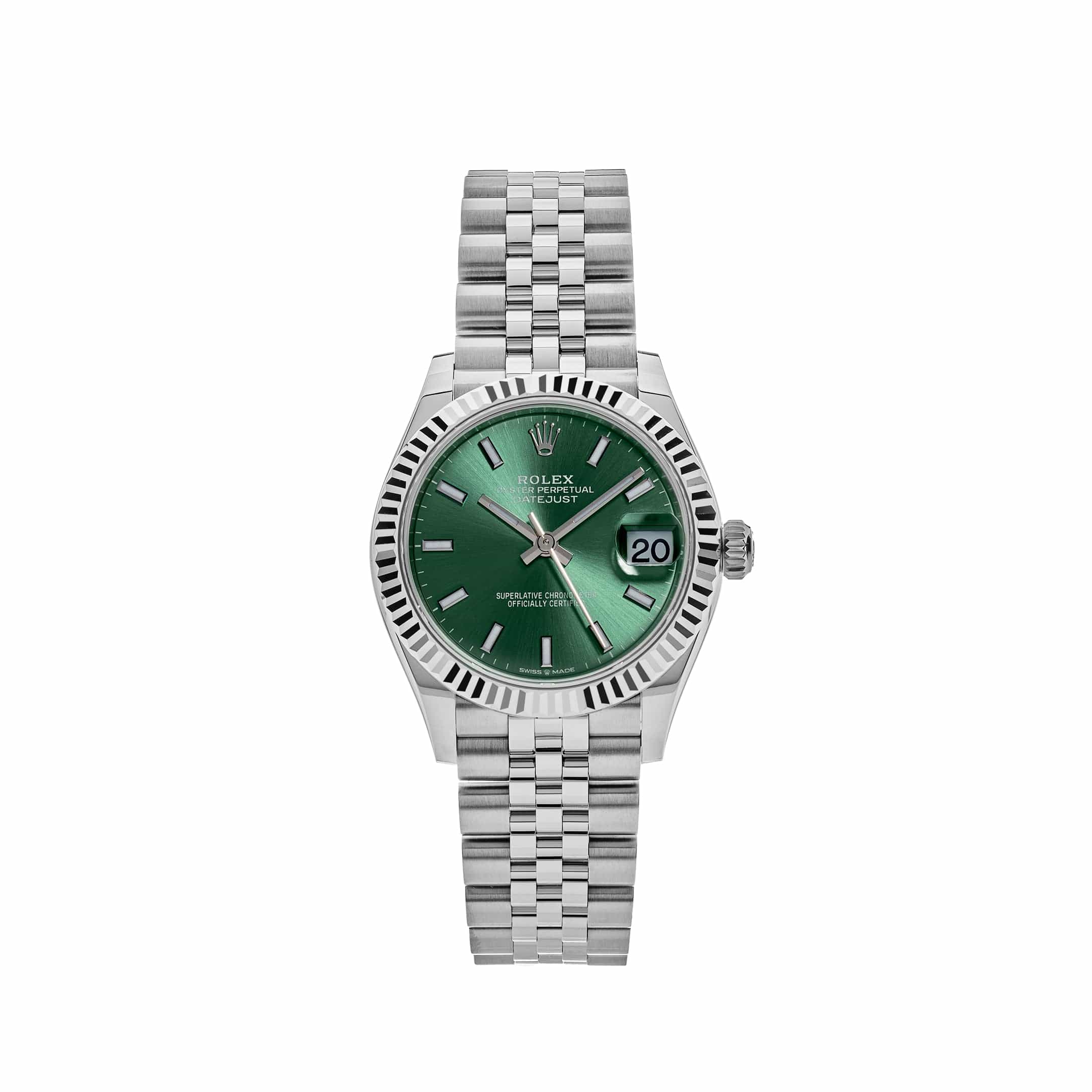 Luxury Watch Rolex Datejust 31 Ladies'  Stainless Steel Mint Green Dial Jubilee  278274 Wrist Aficionado