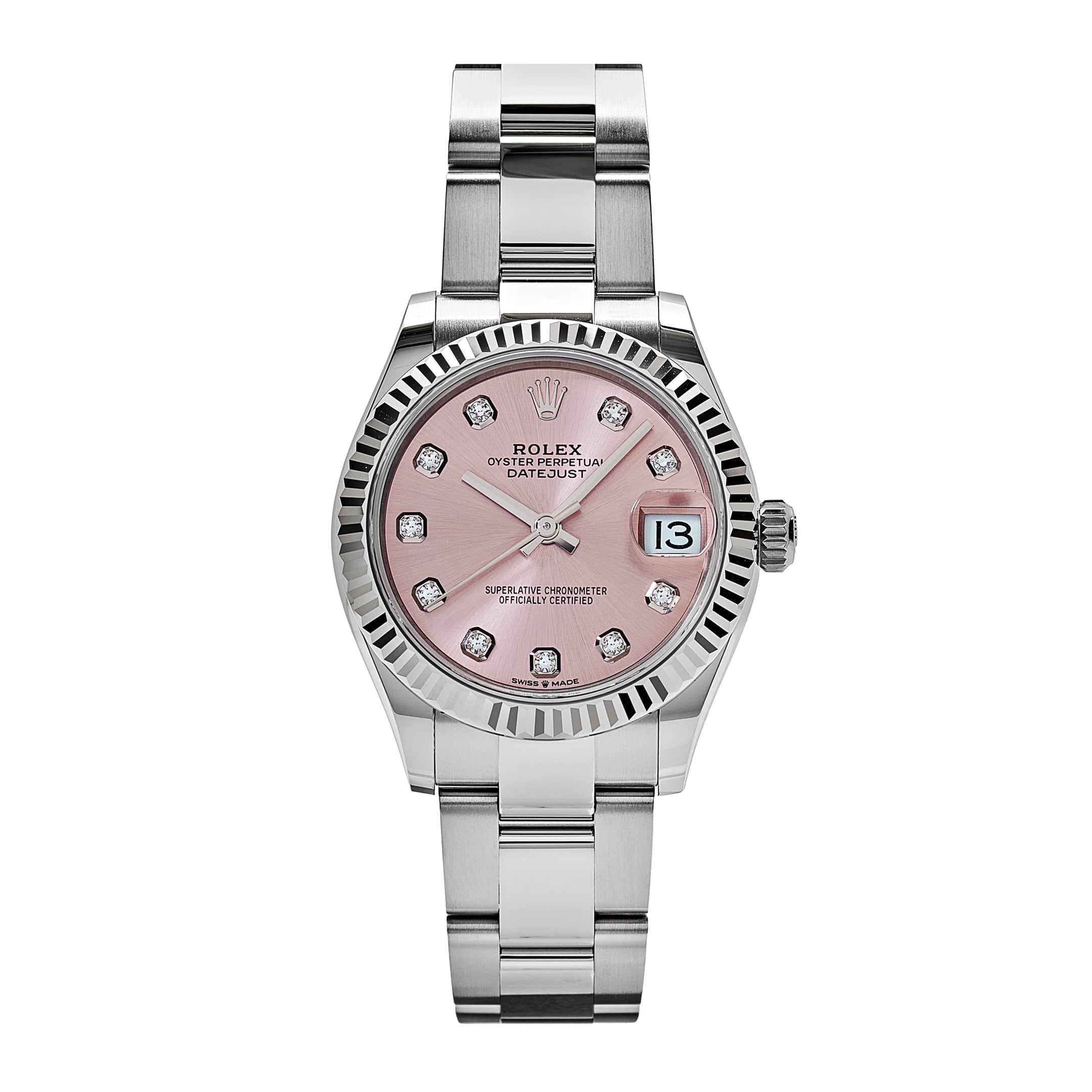 Rolex Datejust 278274 Stainless Steel Pink Diamond Dial